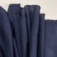 Coupon de tissu léger en lin et soie bleu marine 1,50m ou 3m x 1,40m
