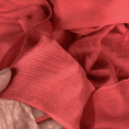 Coupon de tissu mousseline de soie crinkle couleur rose blush 3m x 1,40m