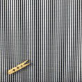 Coupon de tissu seersucker en coton rayé marine et blanc 1,50m ou 3m x 1,30m