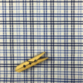 Coupon de tissu seersucker en coton à rayures dans les tons de bleu 1,50m ou 3m x 1,40m
