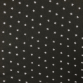 Coupon de tissu crêpe de viscose motif étoiles mini blanches rue fond noir 3m x 1,40m