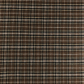 Coupon de tissu pilou polyester à carreaux marron noir et blanc 3m x 1,40m