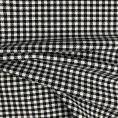 Coupon de tissu en coton pied de poule noir et blanc 1,50m ou 3m x 1,50m