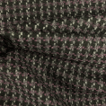Coupon de tissu en natté en trois couleurs en laine et polyester noir 3m x 1,40m