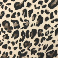 Coupon de tissu en toile de viscose et polyester à motifs inspiration peaux de bêtes sur fond couleur sable 1m50 or 3m x 1,40m