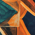 Coupon de toile à transat motifs géométriques multicouleurs effets peinture 3m20 x 0,43m