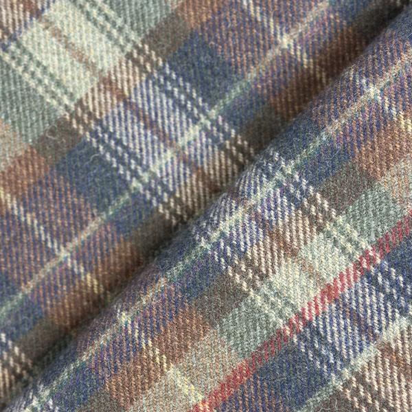 Coupon de tissu drap de laine à carreaux vert/bleu/marron/bordeaux 1,50m ou 3m x 1,40m