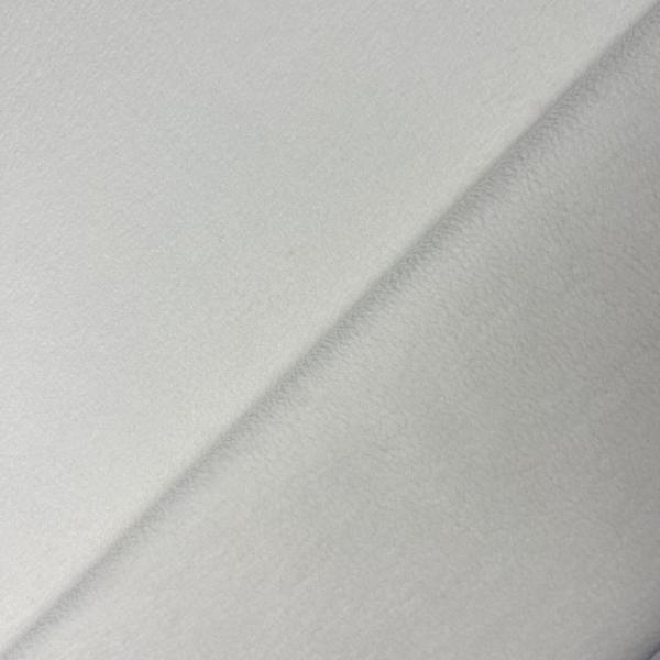 Coupon de tissu de polaire blanc cassé en polyester recyclé 1,50m ou 3m x 1,50m