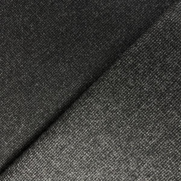 Coupon de tissu en feutre de laine gris anthracite quadrillé 1,50m ou 3m x 1m50