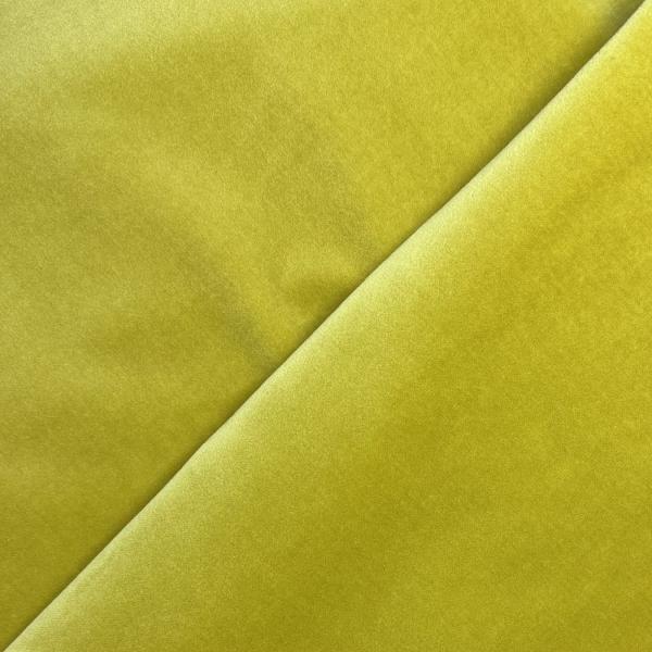 Coupon de tissu en velours de coton lisse jaune moutarde 1,50m ou 3m x 1,40m