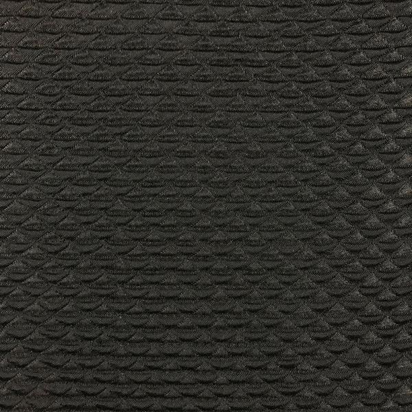 Coupon de tissu en voile de soie gaufré noir 3m x 1,40m
