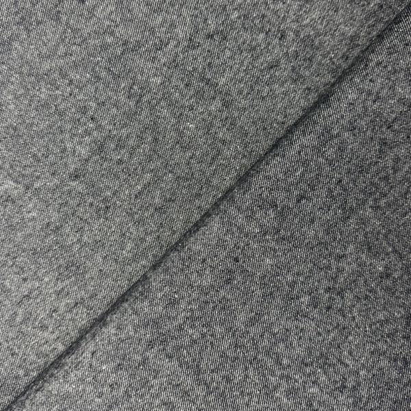 Coupon de tissu en sergé de coton gratté gris chiné 1,50m ou 3m x 1,50m