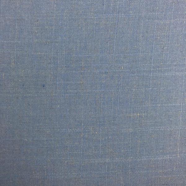 Coupon de tissu de lin et polyester bleu charrette 1,50m ou 3m x 1,40m