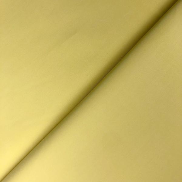 Coupon de tissu de popeline en coton jaune beurre 2m x 1,40m