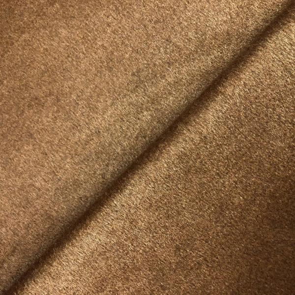 Coupon de tissu en drap de polyamide velouteux couleur caramel brûlé 1,50m ou 3m x 1m40