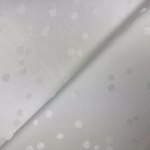 Coupon de tissu en jacquard de viscose satiné blanc cassé à petit motif pois 1,50m ou 3m x 1,40m
