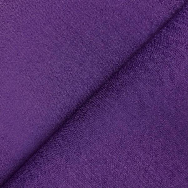 Coupon de tissu en viscose mélangée couleur violet cardinal 1,50m ou 3m x 1,40m
