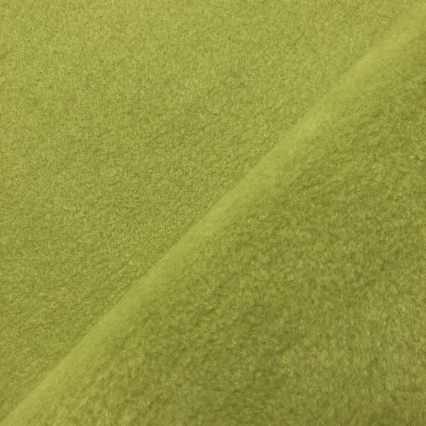 Coupon de tissu de polaire vert anis en polyester recyclé 1,50m  x 1,50m