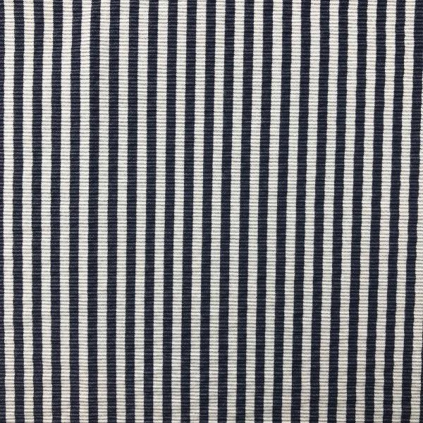 Coupon de tissu seersucker en coton rayé bleu marine et blanc 1,50 ou 3m x 1,50m