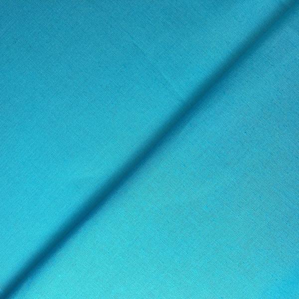 Coupon de tissu toile de lin turquoise 1,50m ou 3m x 1,40m