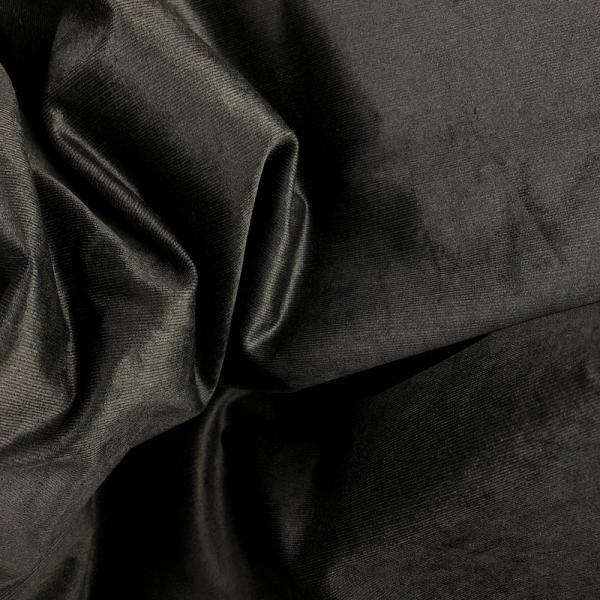Coupon de tissu en velours de coton mélangé et élasthanne 1000 raies noir 3m ou 1m50 x 1,30m
