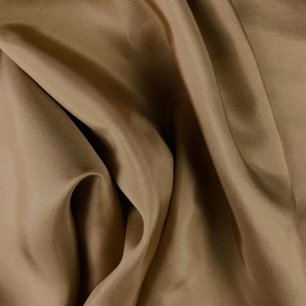 Coupon de tissu en pongé de soie couleur sable mouillé x 1,40m