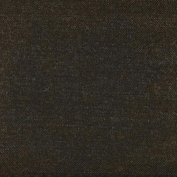 Coupon de tissu rayée ton sur ton sergé et toile de laine de couleur chocolat noir 3m x 1,40m