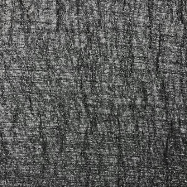 Coupon de tissu voile de polyester style crêpe de chine noir 1,50m ou 3m x 1,30m