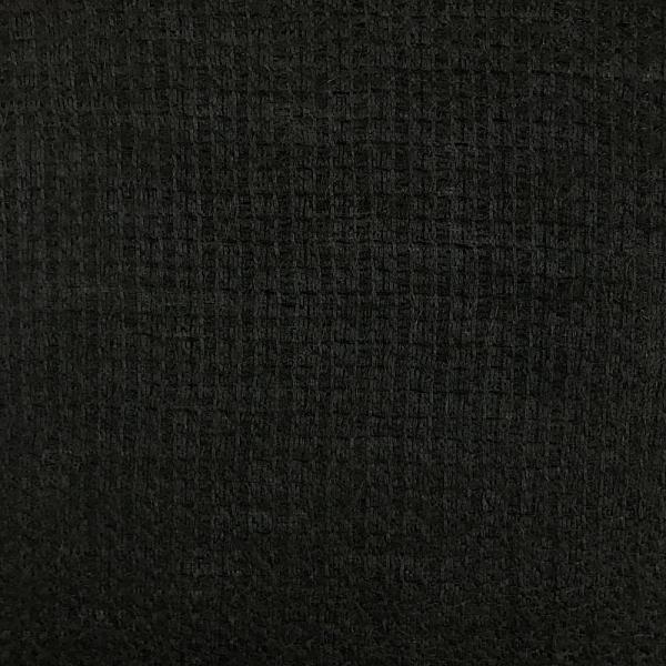 Coupon de tissu étamine de laine, mohair et soie noir 3m x 1,50m