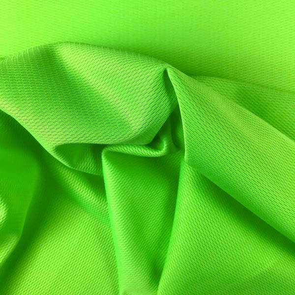 Coupon de tissu en polyester oeil d'oiseau vert fluorescent 1,50m ou 3m x 1,40m