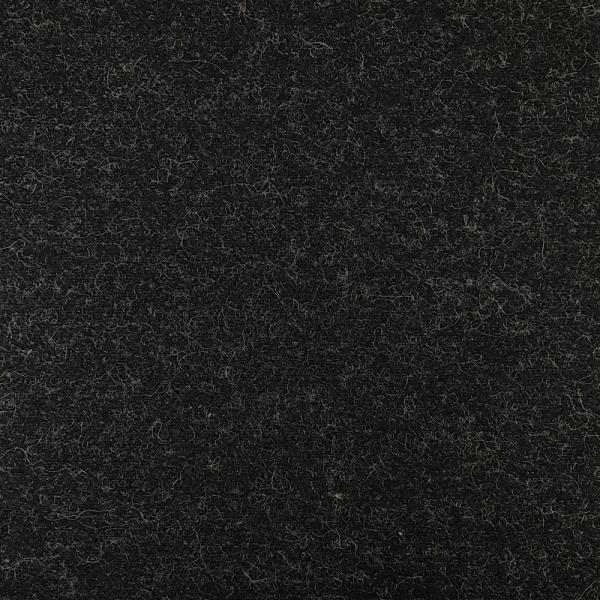 Coupon de tissu en double flanelle de laine réversible gris anthracite chiné 3m x 1,50m