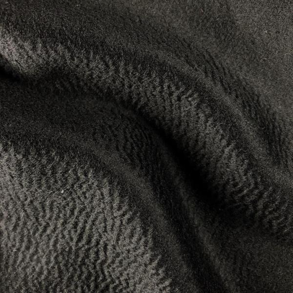 Coupon de tissu laine et cachemire style astrakan noir 1,50m ou 3m x 1,50m
