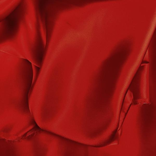 Coupon de tissu en satin de soie rouge orangé 1,50m ou 3m x 1,40m