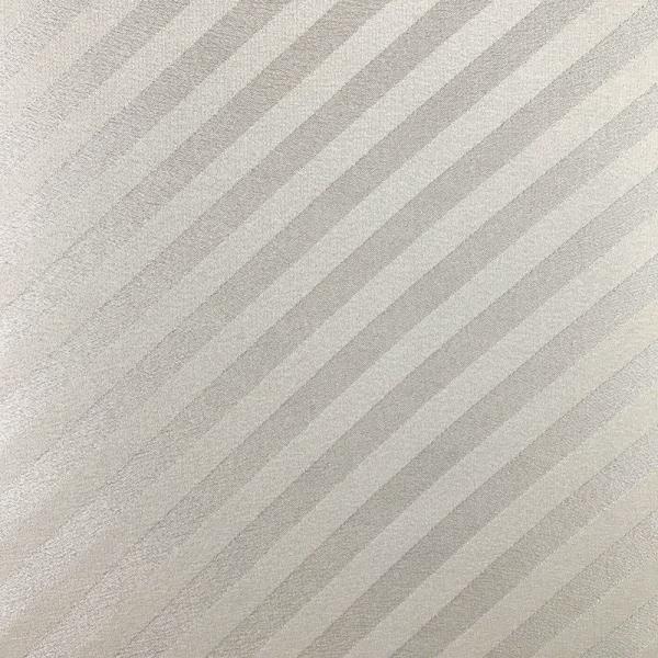Coupon de tissu en crêpe georgette de soie blanche à petites rayures diagonales 1,50m ou 3m x 1,30m