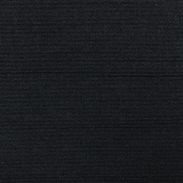 Coupon de tissu en laine et polyester gaufré dans les tons de bleu marine 3m x 1,40m
