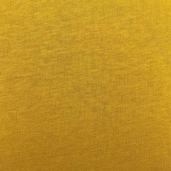 Coupon de tissu en molleton élastique moutarde 1,50m ou 3m x 1,40m