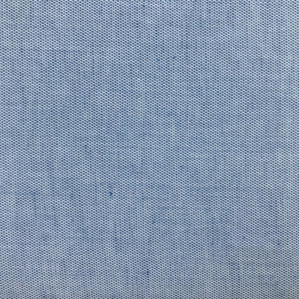 Coupon de tissu en piqué de lin et coton chiné bleu ciel 1,50m ou 3m x 1,40m