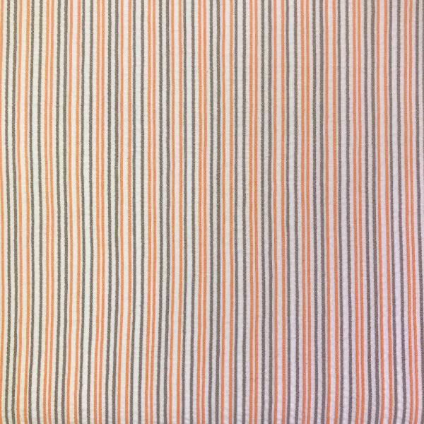 Coupon de tissu seersucker en viscose rayé orange et vert 3m x 1,40m
