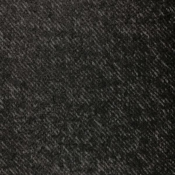 Coupon de tissu en sergé de laine, mohair et angora gratté gris anthracite chiné 3m x 1,40m