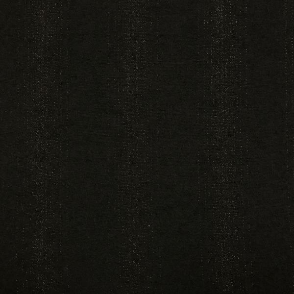 Coupon de tissu en laine mélangée effet gratté noir et discret fil lurex or 3m x 1,40m