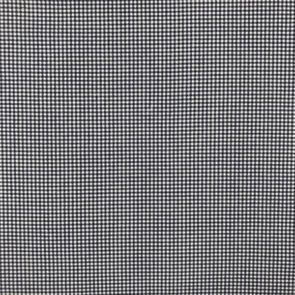 Coupon de tissu en coton avec imprimé vichy marine et blanc 1,50m ou 3m x 1,40m