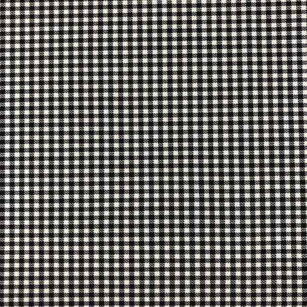 Coupon de tissu en coton pied de poule noir et blanc 1,50m ou 3m x 1,50m