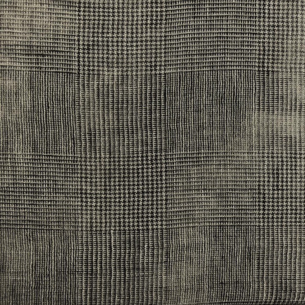 Coupon de tissu en toile de lin et viscose motif prince de galle 1,50m ou 3m x 1,50m