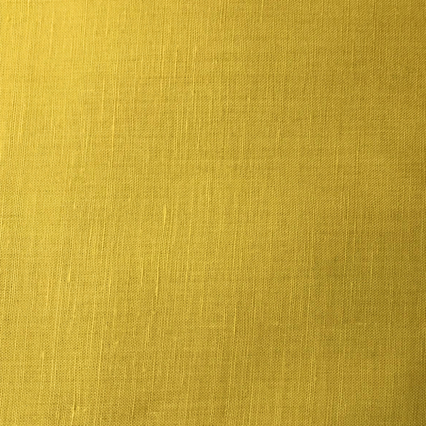 Coupon de tissu en toile de lin jaune or 1,50m ou 3m x 1,40m