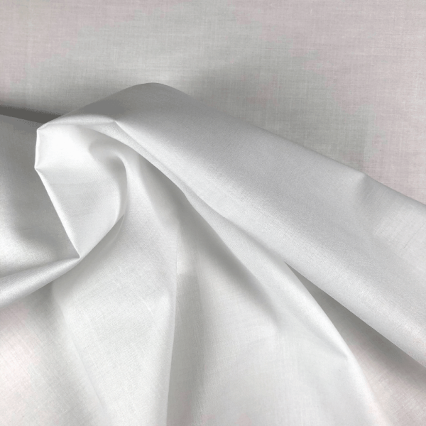 Coupon de tissu en voile de coton blanc 1,50m ou 3m x 1,40m